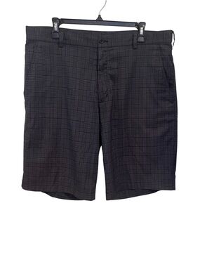 Nike Golf Dri-Fit Plaid Men’s Shorts in Gray/Black